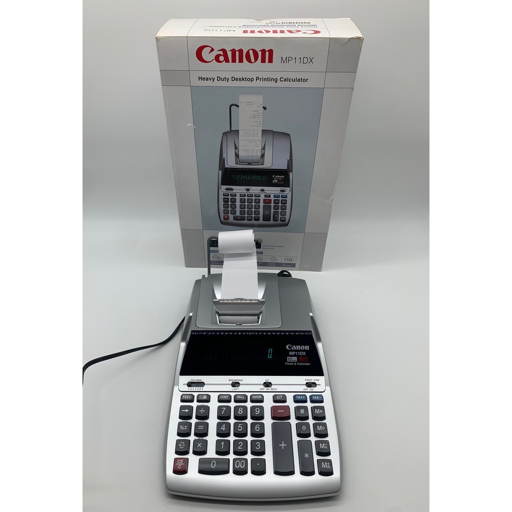Canon MP11DX Heavy Duty 12-Digit Desktop Printing Calculator 2-Color Display NOB